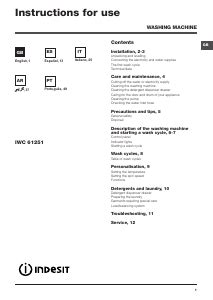 iwc 61251 eco eu|Indesit IWC 61251 user manual (English .